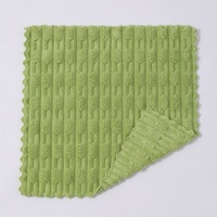 Handuk Dapur Mikrofiber Tekstur Bambu dengan Logo Custom, Lembut, Daya Serap Tinggi, Dilengkapi Gantungan untuk Supermarket