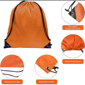 Magasin de cordon en nylon polyester promotionnel en gros d'usine et sacs à dos personnalisés - Product Image 5