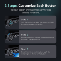 Ottocast Tesla Model 3 Model Y Magic Button Contrôleur de raccourcis physique à commande tactile pour utilisation sans vue, Agent de marque FCC, Vente en gros