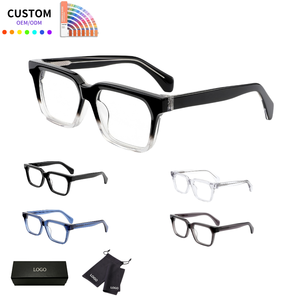 Montures et <span class=keywords><strong>verres</strong></span> de lunettes de vue : Nouvelle tendance, haute qualité, monture classique en acétate, logo personnalisé, vente en gros pour homme et femme - Product Image 1