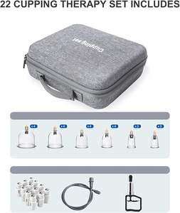 Wadah perjalanan portabel RB, Set bekam Hijama dengan 22 gelas vakum untuk terapi pijat badan Model RBPC-G22 tersertifikasi CE - Product Image 3