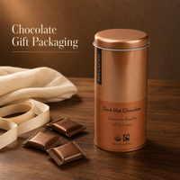 Boîte en métal ronde pour chocolat, emballage cadeau pour bonbons, conteneur métallique personnalisé imprimé, confiserie