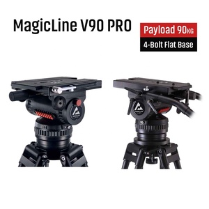 Sistema de Trípode de Video de Aluminio de Alta Resistencia MagicLine, Carga Útil de 100 kg, Diámetro de 150 mm con Base Plana de 4 Pernos para Transmisión, <span class=keywords><strong>Cine</strong></span>, Televisión y Estudio - Product Image 2