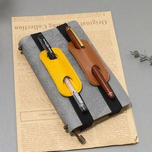 PU <b>Pen</b> Holder Notebook Elastic Band Adjustable Creativity Enterprise Customized logo Conference Office Gifts Promotion - Product Image 2