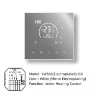 Termostato Inteligente Wifi con Pantalla Táctil, Control por Voz, Programación Semanal, Espejo Electrochapado para Calefacción por Suelo Radiante Eléctrico, Caldera de Gas