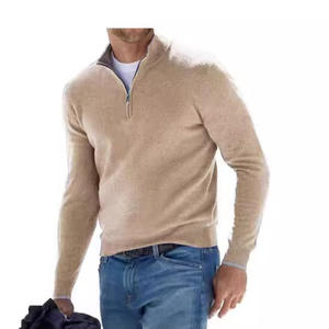 2025 pour <span class=keywords><strong>Amazon</strong></span> automne Collection hommes décontracté col en v laine <span class=keywords><strong>peluche</strong></span> fermeture éclair pour polo à manches longues Station indépendante conception - Product Image 2