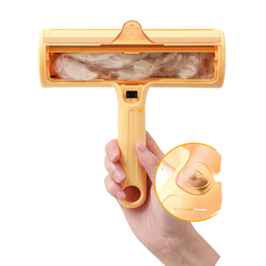 فرشاة مائل للحيوانات الأليفة بلاستيكية ثنائية الاتجاه مقاس مخصص أداة تنظيف منزلية لإزالة الشعر لزجة للقطط أسرة ملابس أرائك للقط - Product Image 4