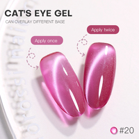 Nouveau design 25 couleurs de perles de verre gelée pour les yeux de chat Collection de vernis à gel UV vente en gros Ensemble de vernis à gel pour les yeux de chat