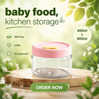 Bol de conservation alimentaire en verre borosilicate haute résistance multi-tailles 400ml/600ml/900ml, contenants empilables