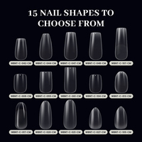 2026 Capsules d'ongles en gel souple, couvrance totale, finition mate, pour extension en salon, 100 pièces en boîte