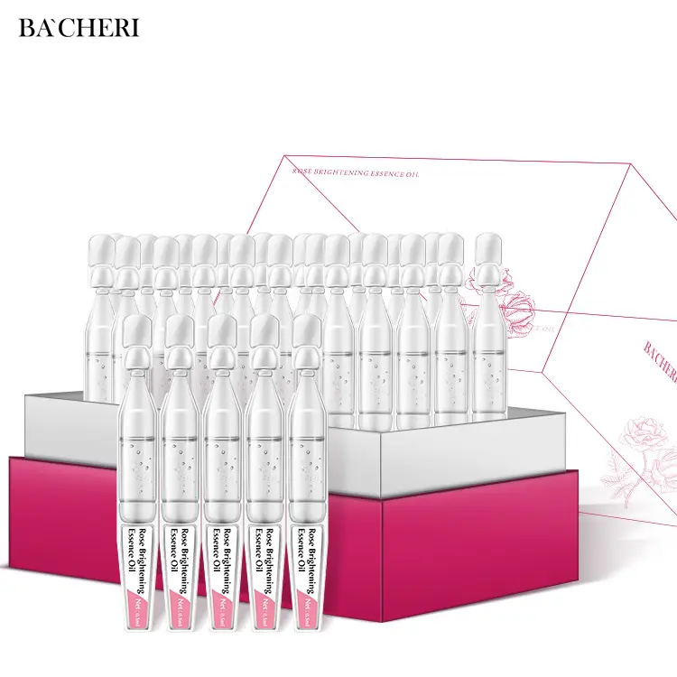 Private Label Hautpflege Bio Anti-Aging Anti-Falten-Bleaching Australische Schafe Plazenta Rose Aufhellende Ampulle Gesichts öl