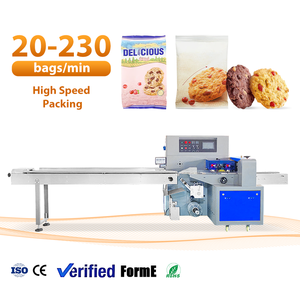 Máquina Automática Multifuncional para Empacar en Forma de Almohada Pan, Pasteles, Galletas, Barras de Proteína, Ideal para Pequeñas Empresas - Product Image 1