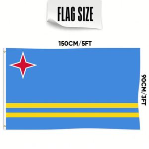 Banderas de Aruba de 3x5 pies al por Mayor, Poliéster 68D/100D, Personalización de Todas las Naciones, Envío Rápido, Proveedor Confiable, Entrega Rápida - Product Image 3