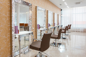 Led en aluminium doré de luxe pour <span class=keywords><strong>Babershop</strong></span> Station de coiffure murale avec miroir Station de travail pour la coiffure - Product Image 6