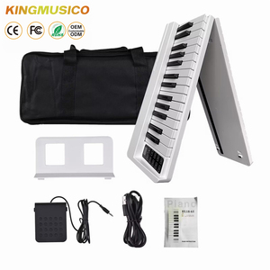<span class=keywords><strong>Piano</strong></span> électronique pliant portable couleur <span class=keywords><strong>blanc</strong></span> noir 61, édition intelligente, <span class=keywords><strong>piano</strong></span> numérique pliable, <span class=keywords><strong>piano</strong></span> à clavier MIDI - Product Image 5