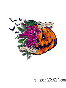 LETOP Horror Friends Spooky Floral Skull <span class=keywords><strong>Halloween</strong></span> 20 OZ Vaso <span class=keywords><strong>de</strong></span> café UV para DTF Cup Wraps Calcomanías impermeables Transferencia UV - Product Image 5