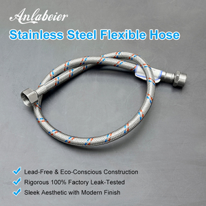 Tuyau de plomberie flexible en métal tressé 1,5 m, résistant à la corrosion, doublé EPDM, pour salle de bain, cuisine, tube d'eau universel - Product Image 1
