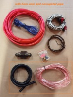 Câble universel 4GA pour amplificateur audio de voiture et caisson de basses, avec câble pour haut-parleur à soufflet, kit de câblage pour haut-parleurs audio de voiture, pour pièces automobiles