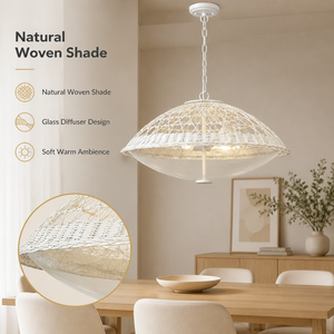Lámpara colgante de cristal de estilo japonés, altura ajustable, para comedor, restaurante, hogar, iluminación interior cálida para sala de estar - Product Image 2