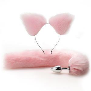 Ass Butt Tail Buttplug Fox Pigtail Anal Plug et Oreilles Produits Érotiques BDSM Oreilles De Chat <span class=keywords><strong>Jeu</strong></span> De Sexe Jouets pour <span class=keywords><strong>Couple</strong></span> Adultes Femmes Hommes - Product Image 4