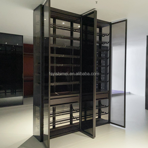 Porte-vin mural en verre acrylique moderne minimaliste de luxe modulaire personnalisé en métal aluminium pour bar salon - Product Image 4