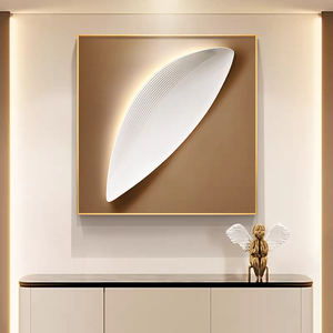 Moderne Abstrait Crème Simple Géométrie <span class=keywords><strong>Décoration</strong></span> Murale Art <span class=keywords><strong>pour</strong></span> <span class=keywords><strong>Chambre</strong></span> Salon Impression 3D Nature Morte Cristal <span class=keywords><strong>Peinture</strong></span> Porcelaine - Product Image 3