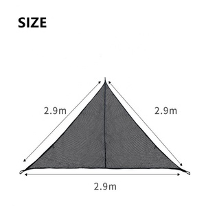 <span class=keywords><strong>Hamac</strong></span> de Camping <span class=keywords><strong>triangulaire</strong></span> d'extérieur, lit-balançoire multi-personnes, confortable, ultraléger, filet noir, avec pliable - Product Image 2