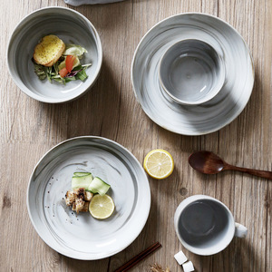 Juego <span class=keywords><strong>de</strong></span> Platos <span class=keywords><strong>de</strong></span> Cerámica Nórdica con Patrón <span class=keywords><strong>de</strong></span> Mármol, Vajilla Retro para el Hogar, <span class=keywords><strong>Plato</strong></span> <span class=keywords><strong>Hondo</strong></span> para Cena, Tazón <span class=keywords><strong>de</strong></span> Arroz con Patrón <span class=keywords><strong>de</strong></span> Piedra, Tamaño Pequeño, Desechable - Product Image 4