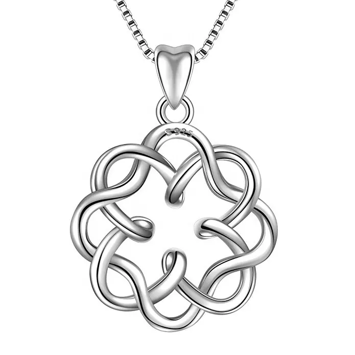 925 Sterling Silver Irish Infinity Endless Love Celtic Knot Vintage knot necklace