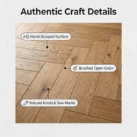 Parquet en chêne à chevrons, construction technique, style chevron, pour salon, utilisation extérieure, garantie 5 ans