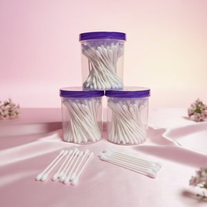 <span class=keywords><strong>Coton</strong></span>-tiges en papier de qualité supérieure, modèle EA15209, dans une boîte en <span class=keywords><strong>plastique</strong></span> ronde - 7,5 cm, double embout - Product Image 4