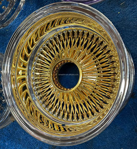 Nouvelles jantes en acier 13x7 légères de luxe pour voiture, à rayons profonds, finition chromée, couleur Or Zenith, ajustement universel - Product Image 5