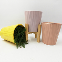 Pot de fleur en céramique rond moderne motif personnalisé orchidée succulente jardinière pour intérieur maison et jardin décoration Kit inclus