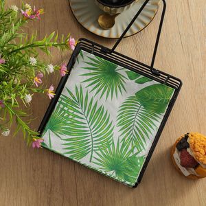 Paper Napkins Double Layer Printed Palm Leaf Design 330mmx330mm Themed Party Disposable Tableware - Product Image 4
