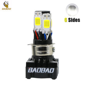 Feux <span class=keywords><strong>led</strong></span> pour motos, 2 pièces, 6 côtés, blancs, feu de croisement et de route, étanches, pour motocyclettes - Product Image 3