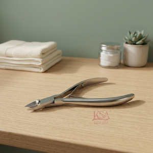 Cortauñas de Acero Inoxidable KSA con Cuchilla Curva de 3.5mm, Apertura de Mandíbula Ancha, Cortacutículas Profesional Afilado para Adultos KS-01 para Dedos de Manos y Pies - Product Image 1