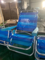 Hot Fashion 600D Oxford Chaises de plage pliantes en aluminium pour l'extérieur Tissu durable pour Patio Garden Poolside Design moderne pour les parcs