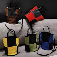 Sacs seau en cuir véritable style décontracté et tendance, avec sangles amovibles, polyvalents, pour femmes, à porter à la main ou en bandoulière, vente en gros
