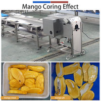 Motorisch aangedreven mango-pitter sorteertafel & snijmachine met 304 roestvrijstalen op maat gemaakte mango-verwerkingslijn
