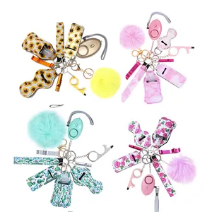 Vente en gros d'autodéfense féminine Ensemble porte-clés alarme de sécurité survie en plein air Mini <span class=keywords><strong>kit</strong></span> d'alarme personnel pour femmes - Product Image 1