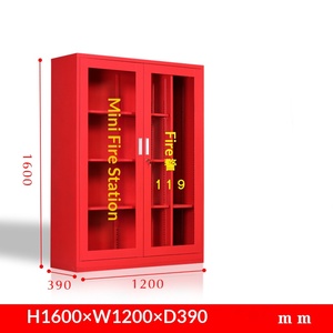 Gabinete de bomberos mini personalizable, gabinete de almacenamiento de extintores de acero rojo 1600*390mm Caja vacía - Product Image 3