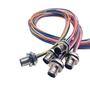 Arnés de Cableado Impermeable M12, Cable de Cobre de 8 Núcleos, Aislamiento de PVC, IP65, para Máquinas, Ensamblaje de Conector de 24V - Product Image 3