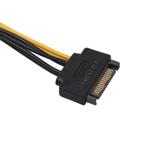Kabel Adaptor Daya SATA 15 Pin Ke 8 Pin(6 + 2) 20Cm Catu Daya SATA PCI-E 15 Pin Ke 8 Pin Kabel Daya Gpu