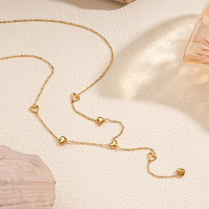 N & S Minimalistische Luxe 18K Vergulde Roestvrijstalen Hart Hanger Ketting Cadeau Voor Vrouwen - Product Image 2