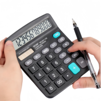 Calculatrice de papeterie de bureau adaptée aux étudiants et aux employés, avec recharge solaire, forme élégante, possibilité de personnaliser le logo