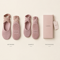 Chaussettes de danse et de Pilates Studio Grip, noires, à semelle intégrale, à talon ouvert, avec manchette enveloppante inspirée du ballet, ajustement parfait, pour la barre, lavables, avec gradation de taille