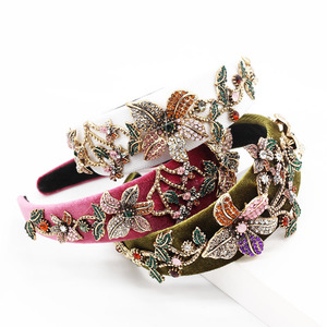 CLARMER INS Hair Accessories <strong>Ladies</strong> Hairband Baroque Luxury Flower Jewelled Crystal Embellished <strong>Headband</strong> for Women - Product Image 1