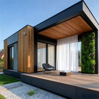 Maisons préfabriquées en acier léger écologiques, durables et imperméables de 50 m2, personnalisables pour salle de sport, entrepôt, cour, salle à manger - Style moderne