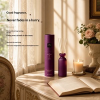 Ensemble diffuseur de parfum personnalisé avec étiquette privée, bouteille en céramique côtelée, aromathérapie, parfum d'intérieur, tube en papier cylindrique, boîte cadeau, décoration d'intérieur