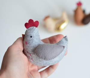 Accesorios para habitación de bebé, animales suaves neutros, granja, pollo, bolas de lana de fieltro, cama, cuna, móviles para bebé - Product Image 4